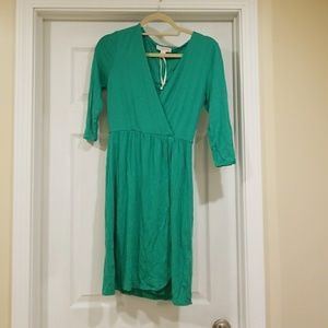 Kelly green nursing friendly dress